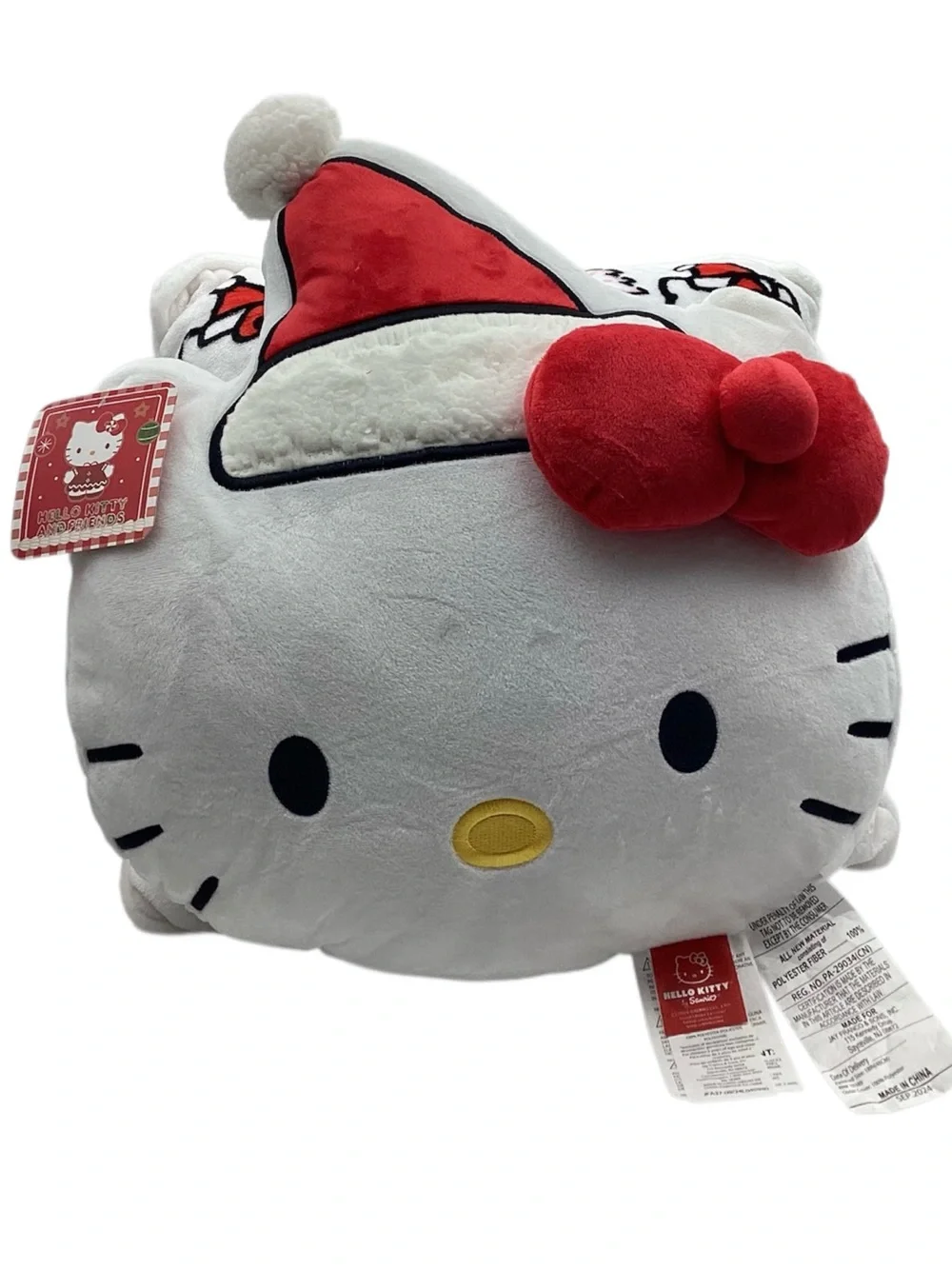 Hello Kitty Sanrio 2 pk. Square Pillow with Shaped Head Pillow Set (NWT)
